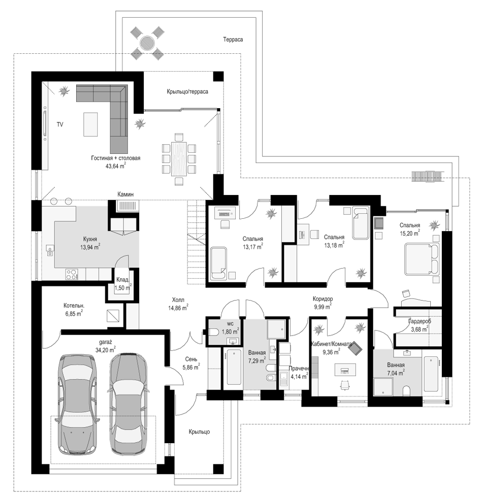 План проекта дома S8-225 фото 1