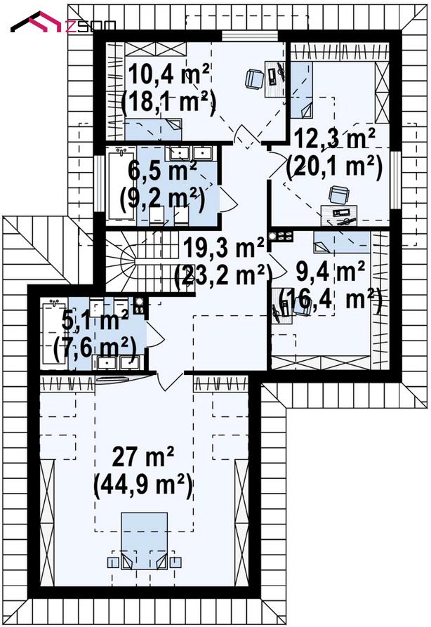План проекта дома S3-227-1 фото 2