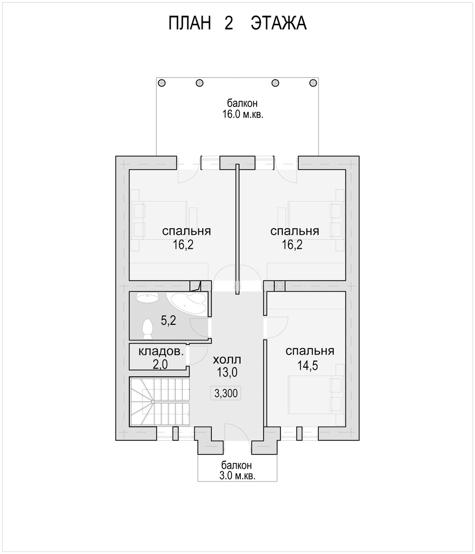 План проекта дома S1-158-1 фото 2