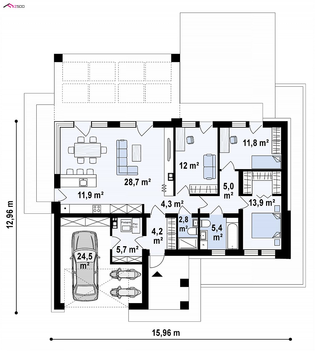 План проекта дома S3-130-1 фото 1