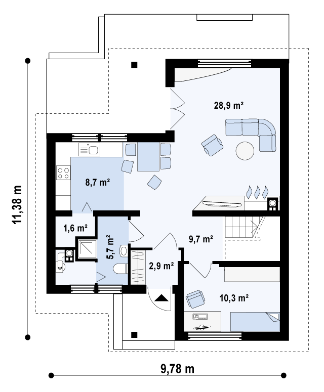 План проекта дома S3-143-1 фото 1