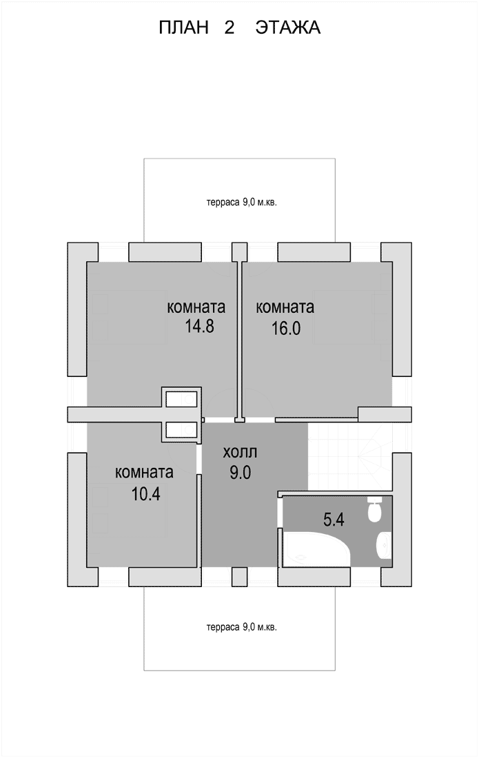 План проекта дома S1-128-1 фото 2