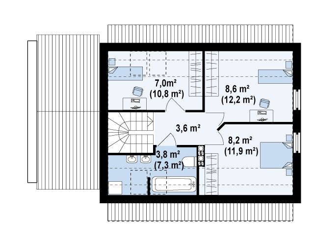 План проекта дома S3-111-1 фото 2