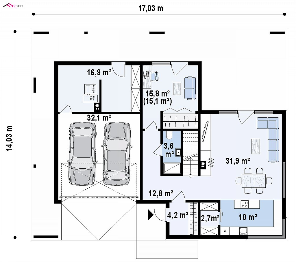 План проекта дома S3-206-9 фото 1