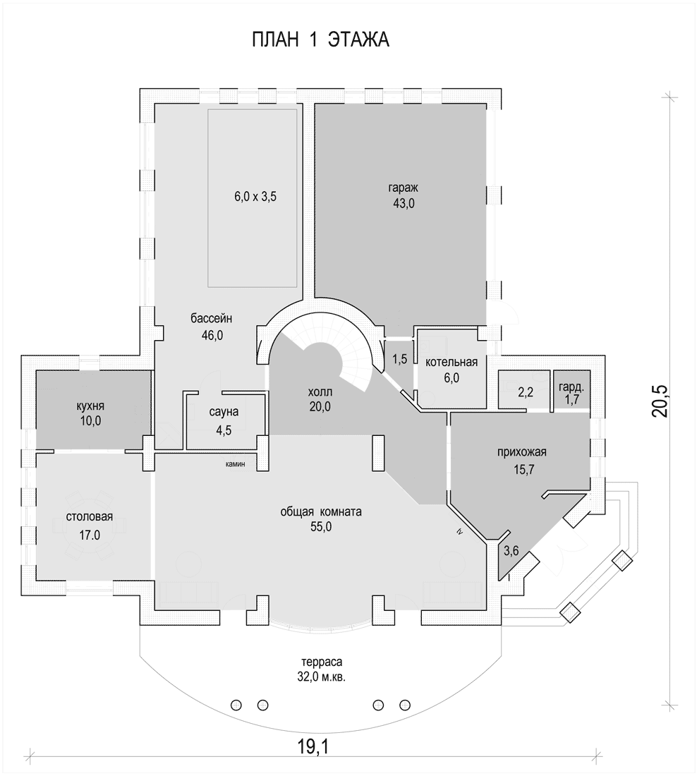 План проекта дома S1-320 фото 1