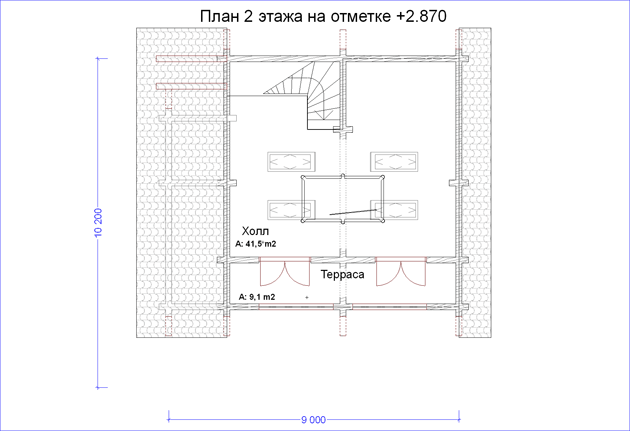 План проекта дома WB6-117 фото 2