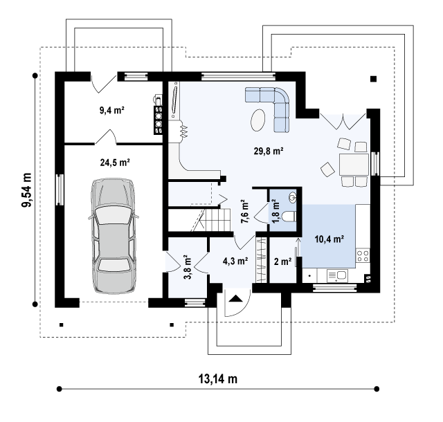 План проекта дома S3-191 фото 1