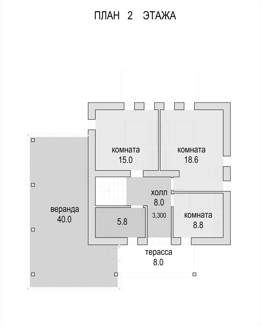 План проекта дома S1-198-1 фото 2