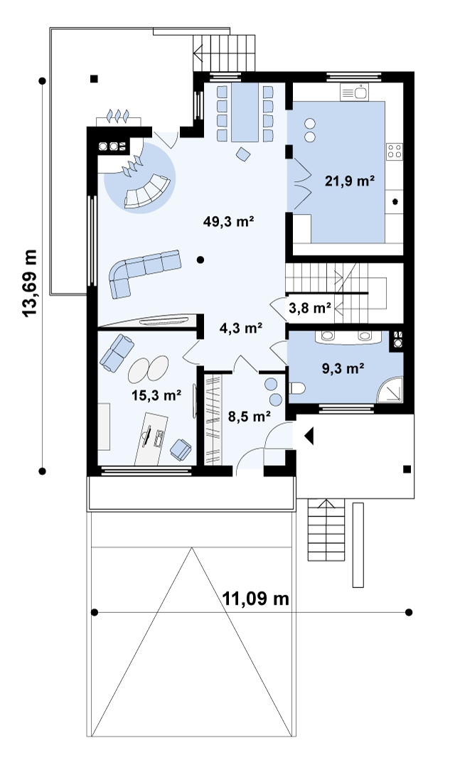 План проекта дома S3-347 фото 2