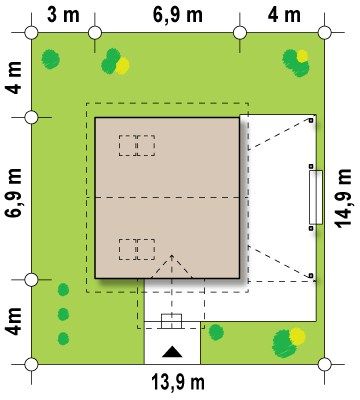План проекта дома S3-74 фото 3