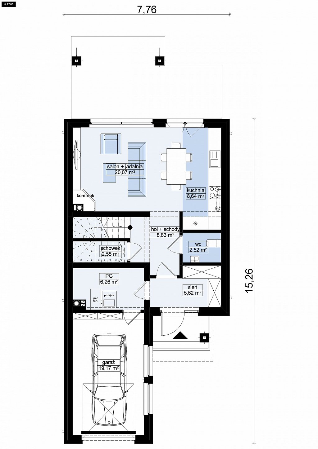 План проекта дома S3-122-3 фото 1