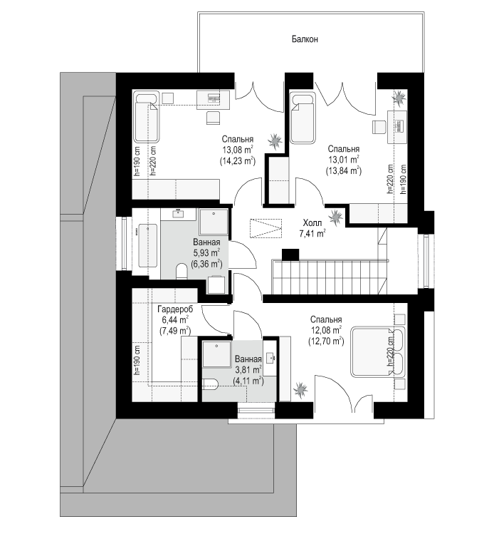 План проекта дома S8-215 фото 2