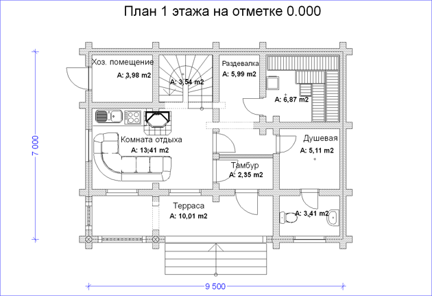 План проекта дома WB6-110 фото 1