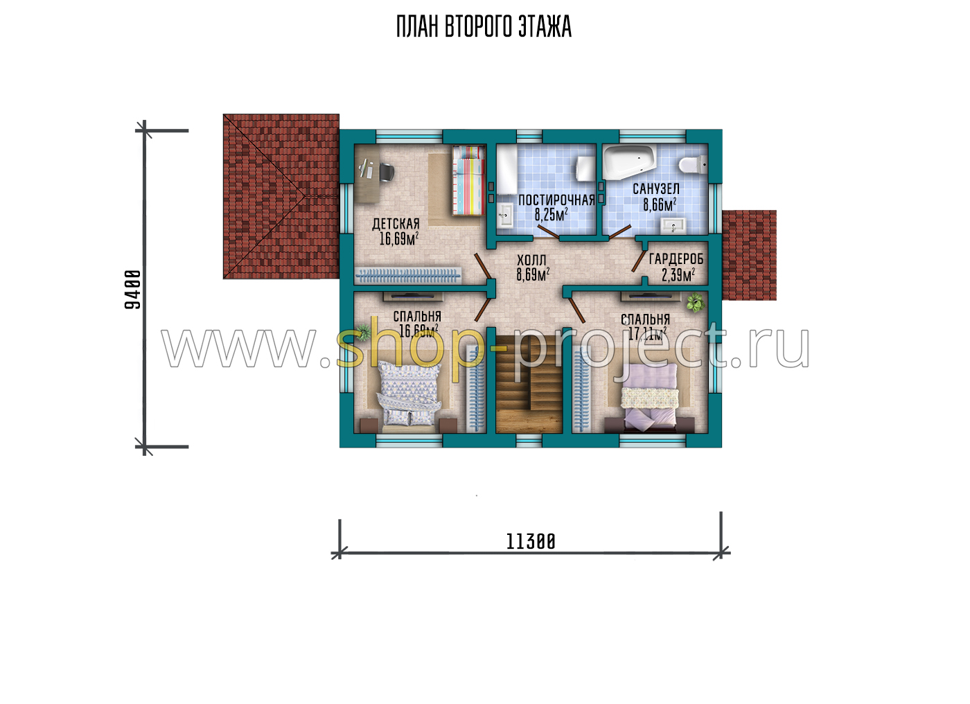 План проекта дома S2-164-1 фото 2
