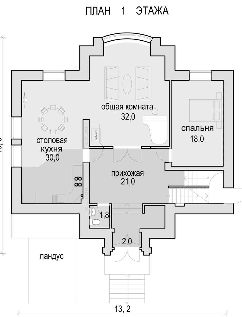 План проекта дома S1-308 фото 2