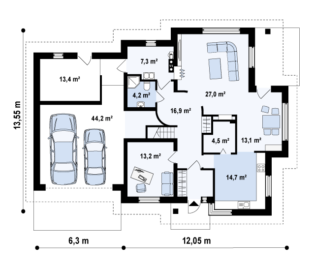 План проекта дома S3-319 фото 1