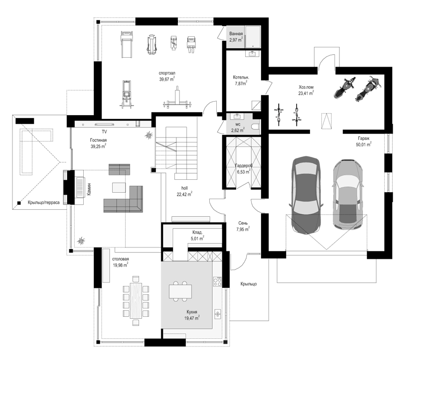 План проекта дома S8-540 фото 1
