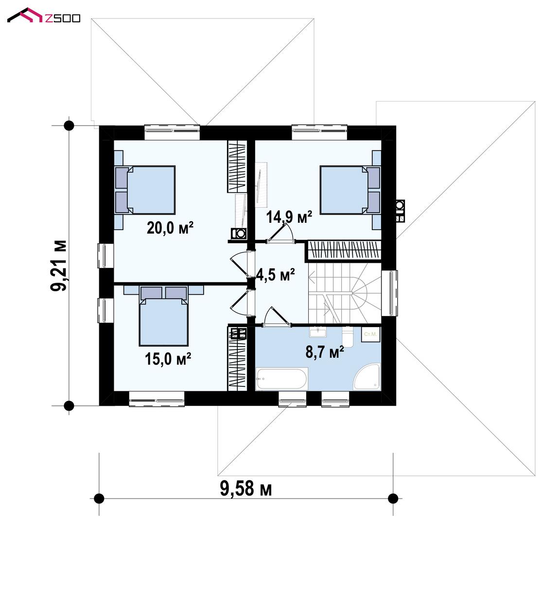 План проекта дома S3-160-5 фото 2