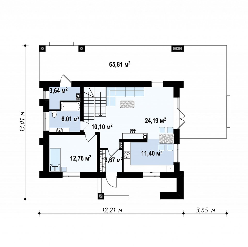 План проекта дома S3-139-7 фото 1