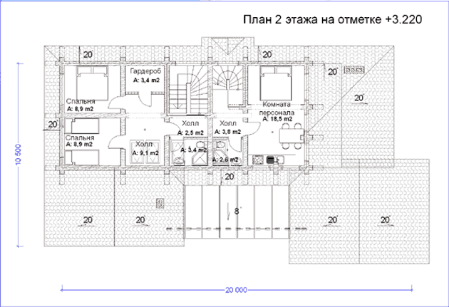План проекта дома WB6-223 фото 2