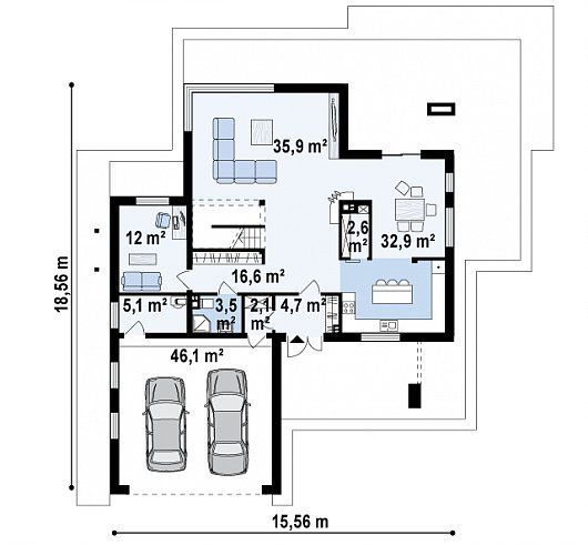 План проекта дома S3-243-1 фото 1
