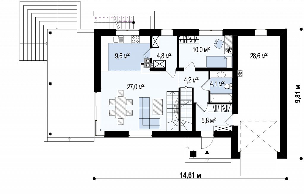 План проекта дома S3-274 фото 2