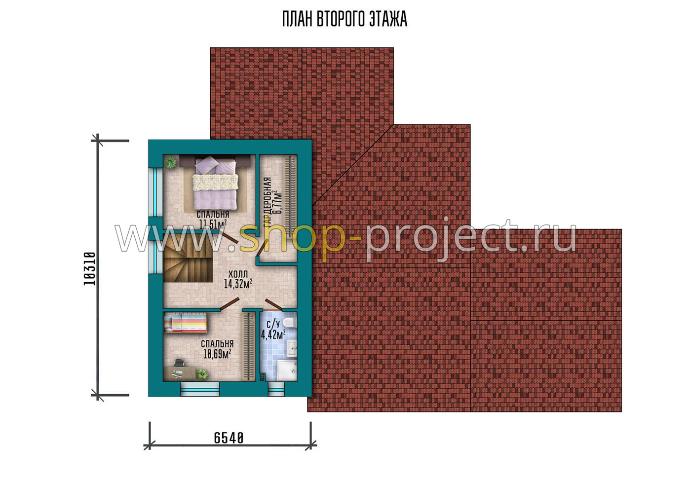 План проекта дома S2-194-2 фото 2