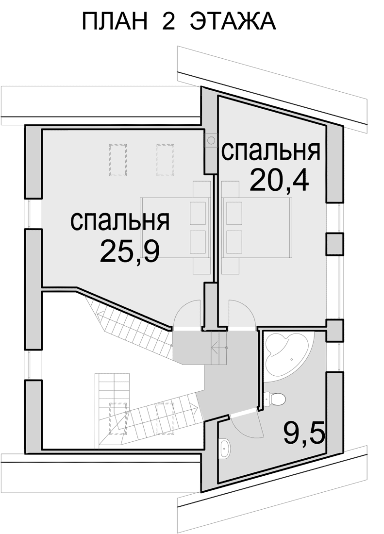 План проекта дома S1-260 фото 3