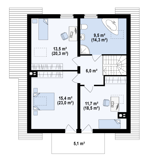 План проекта дома S3-170 фото 2