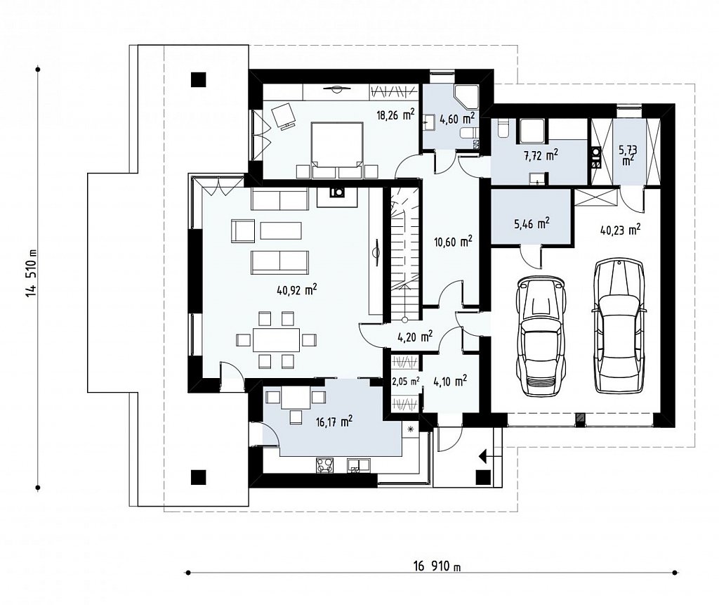План проекта дома S3-266-2 фото 1