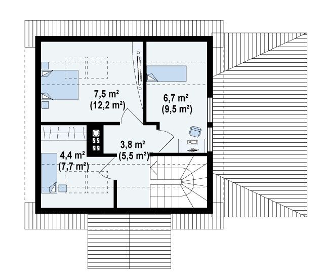 План проекта дома S3-74 фото 2