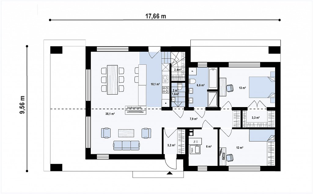 План проекта дома S3-103-7 фото 1
