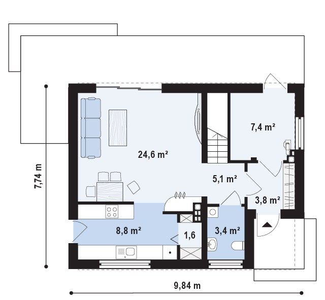 План проекта дома S3-110-1 фото 1
