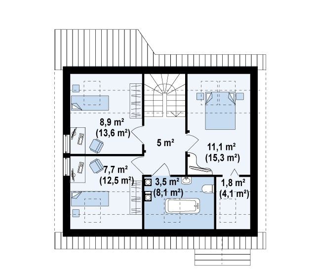 План проекта дома S3-117-1 фото 2