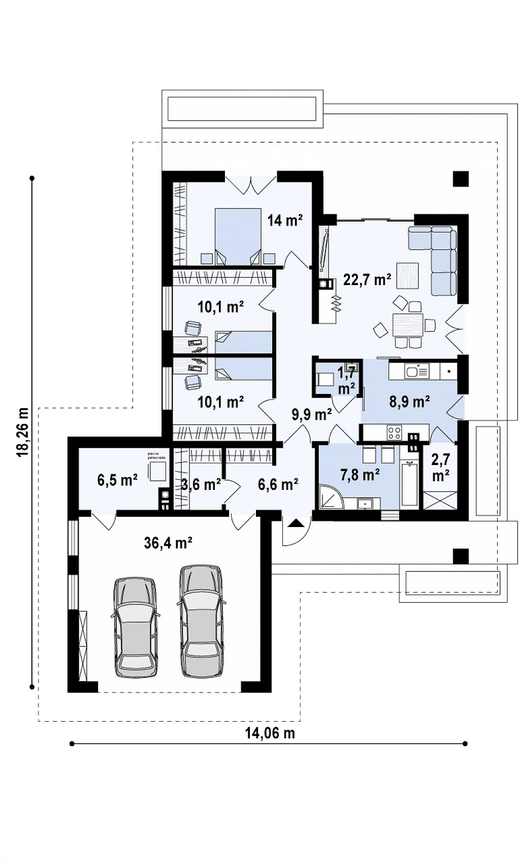 План проекта дома S3-141-4 фото 1