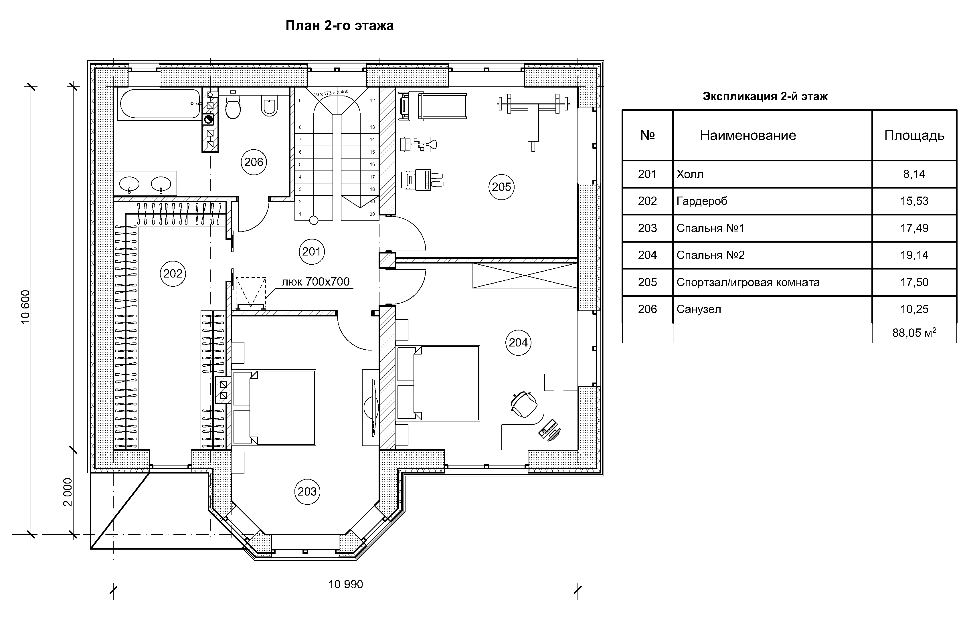 План проекта дома S-185 фото 2