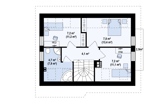 План проекта дома S3-100-1 фото 2