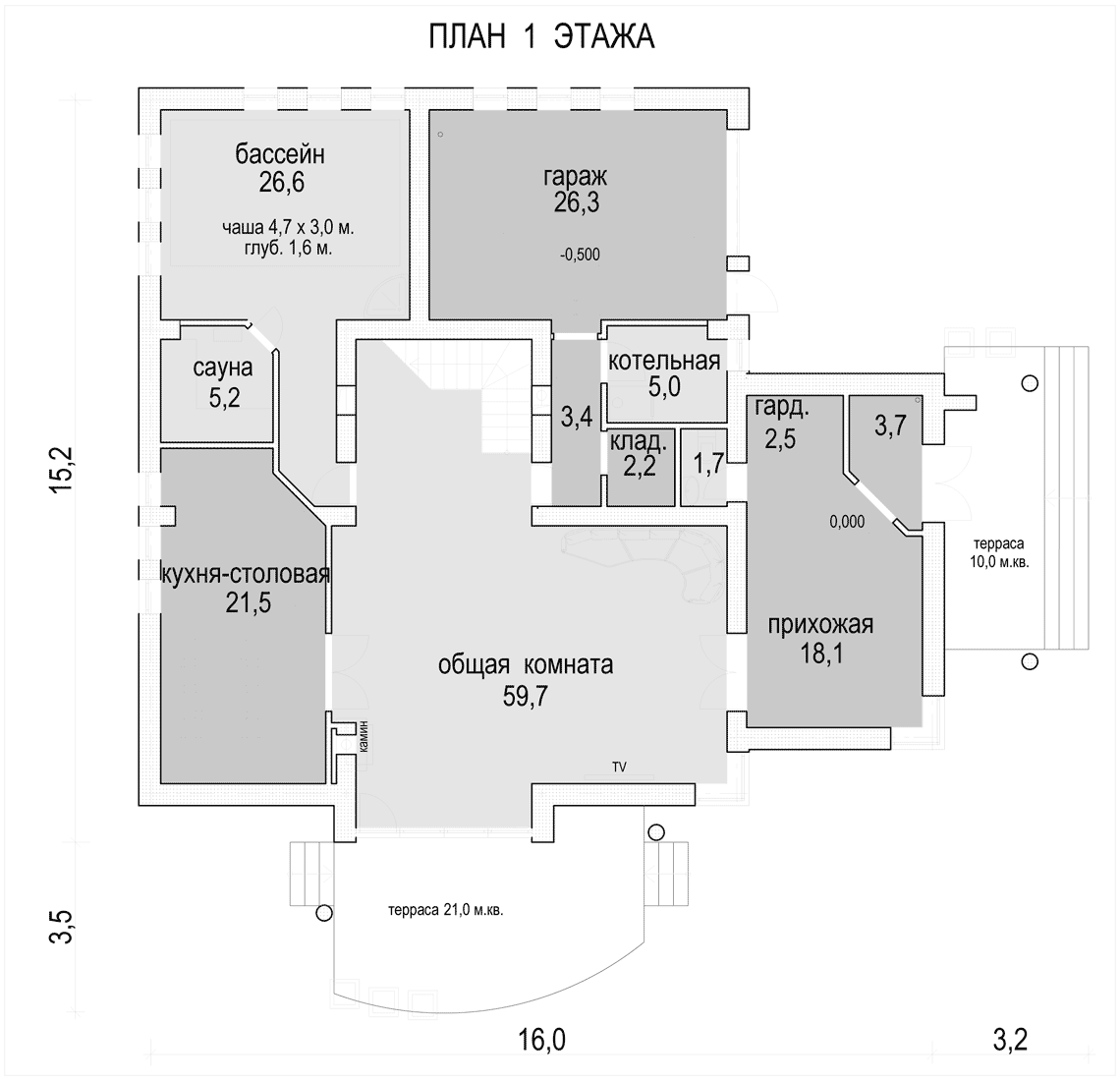 План проекта дома S1-255-2 фото 1