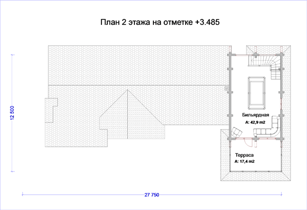 План проекта дома WB6-256 фото 2