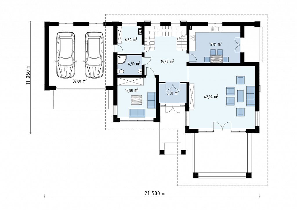 План проекта дома S3-268-1 фото 1