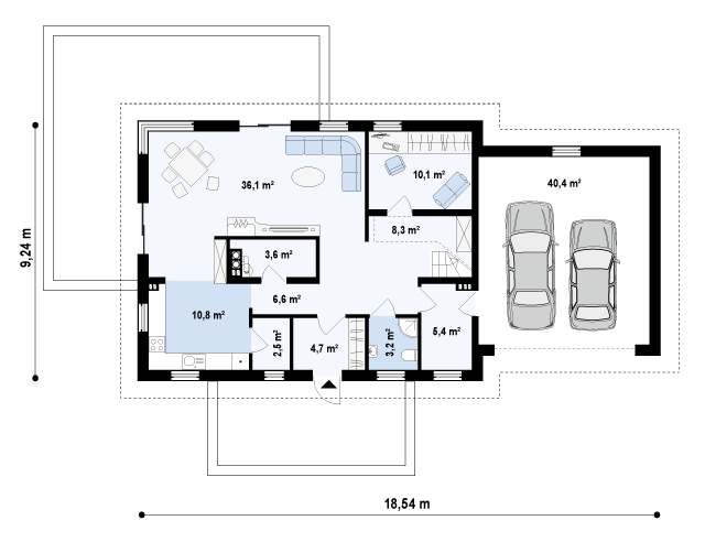 План проекта дома S3-259 фото 1
