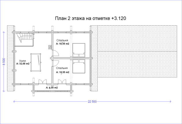 План проекта дома WB6-204 фото 2