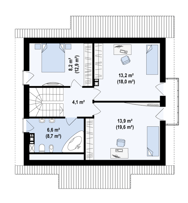 План проекта дома S3-134-1 фото 2