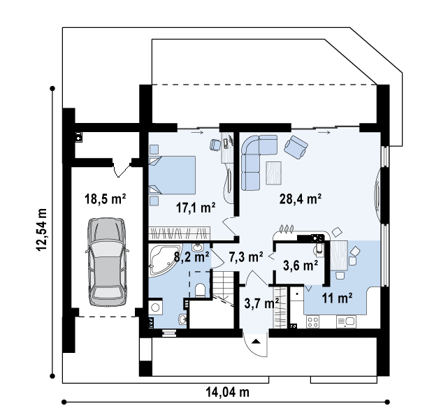 План проекта дома S3-181-3 фото 1