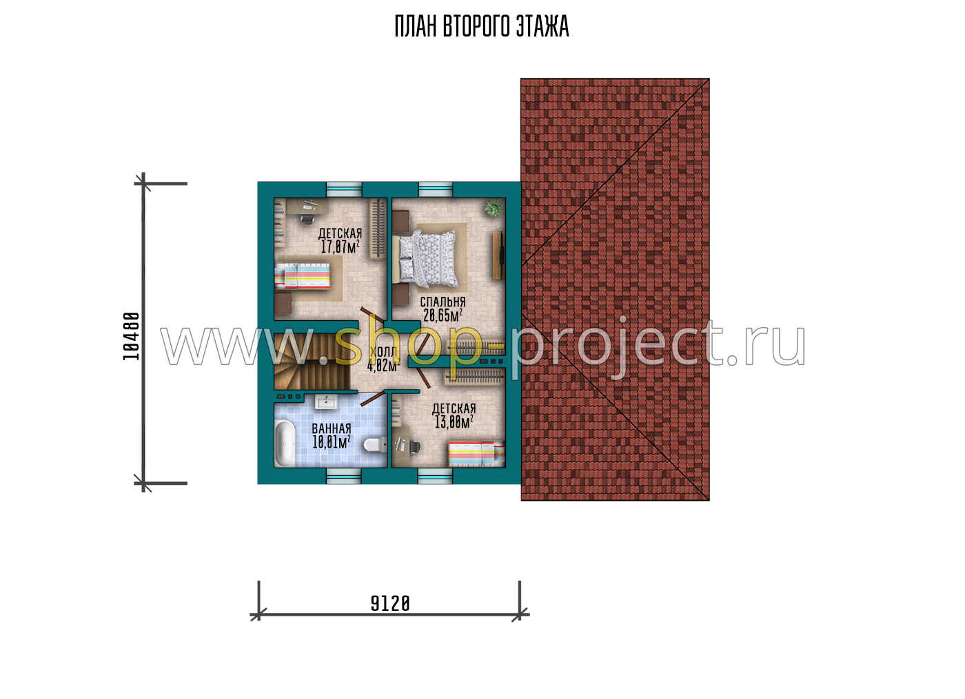 План проекта дома S2-224-2 фото 2