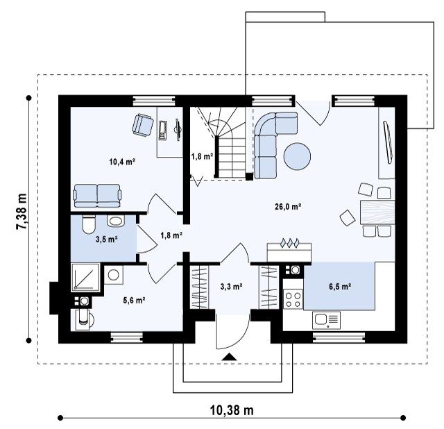 План проекта дома S3-117 фото 1