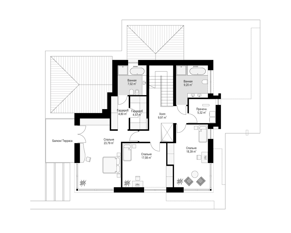 План проекта дома S8-367-1 фото 2