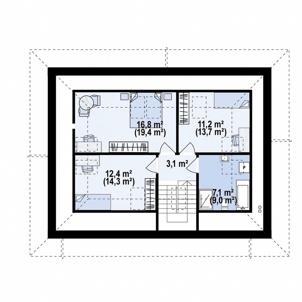 План проекта дома S3-156-8 фото 2