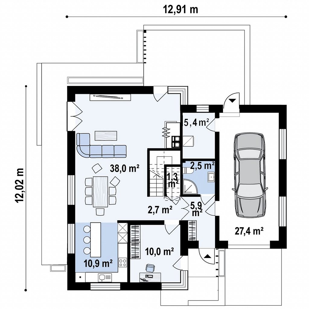 План проекта дома S3-170-7 фото 1