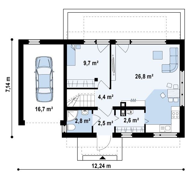 План проекта дома S3-111-1 фото 1